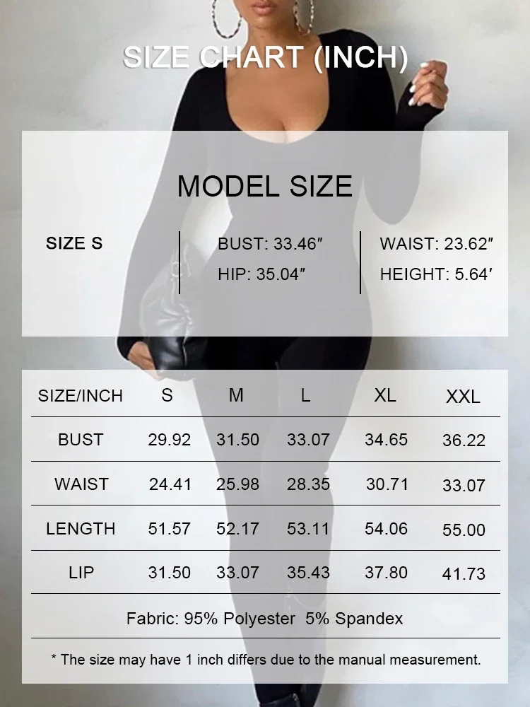 2024 Women's Rompers Long Sleeve Solid Skinny Bodycon Jumpsuits Fashion Sports Fitness Casual Activity Streetwear Overalls