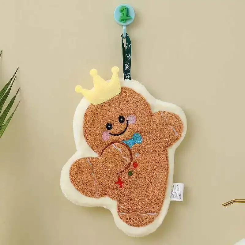 Coral Fleece Christmas Hand Towel Cleaning Microfiber Cloth Wipe Cloth Absorbent Quick-drying Bathroom Kitchen Towel Tools