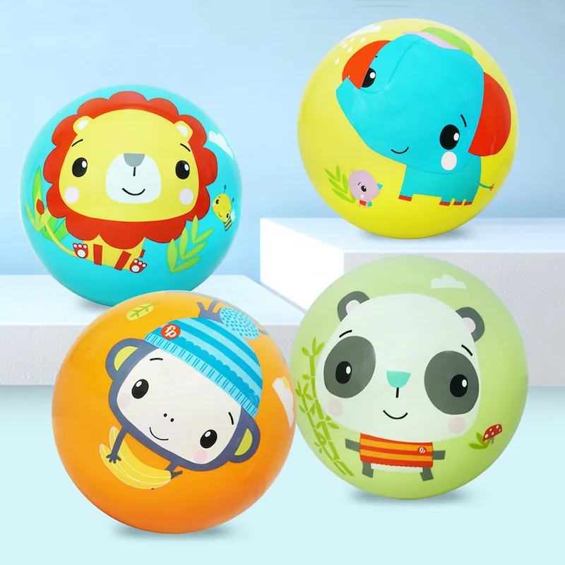 Cartoon Animal Soft Inflatable Grasp Play Ball Basketball Kindergarten