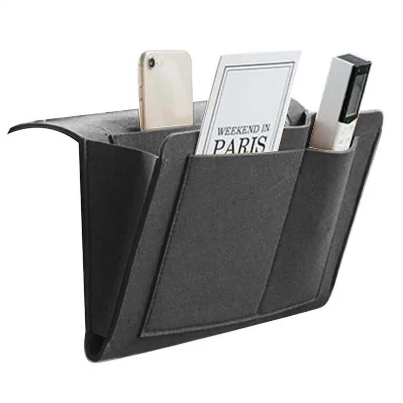 

Bedside Felt Storage Bags Magaziine Holder Pockets Organizer Phone Book Dorm Rooms Bed Rails Tissue Box Sofa Table Side Pouch