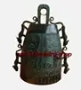 Tibet Old Temple God Statue patina Bronze Buddhist Dragon Singing chime bell 1