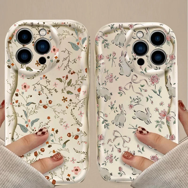 Adorable Floral Bunny Phone Case