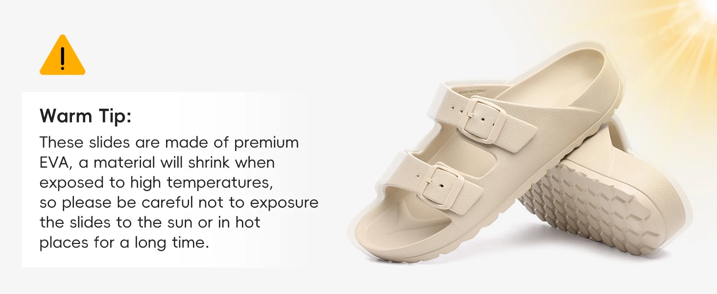 Comwarm Neue Damen-Hausschuhe, bequeme EVA-Sandalen mit mittlerer Fußgewölbeunterstützung, Sommer-Strand-Slide-Sandalen mit verstellbarer Schnalle – Detail 9