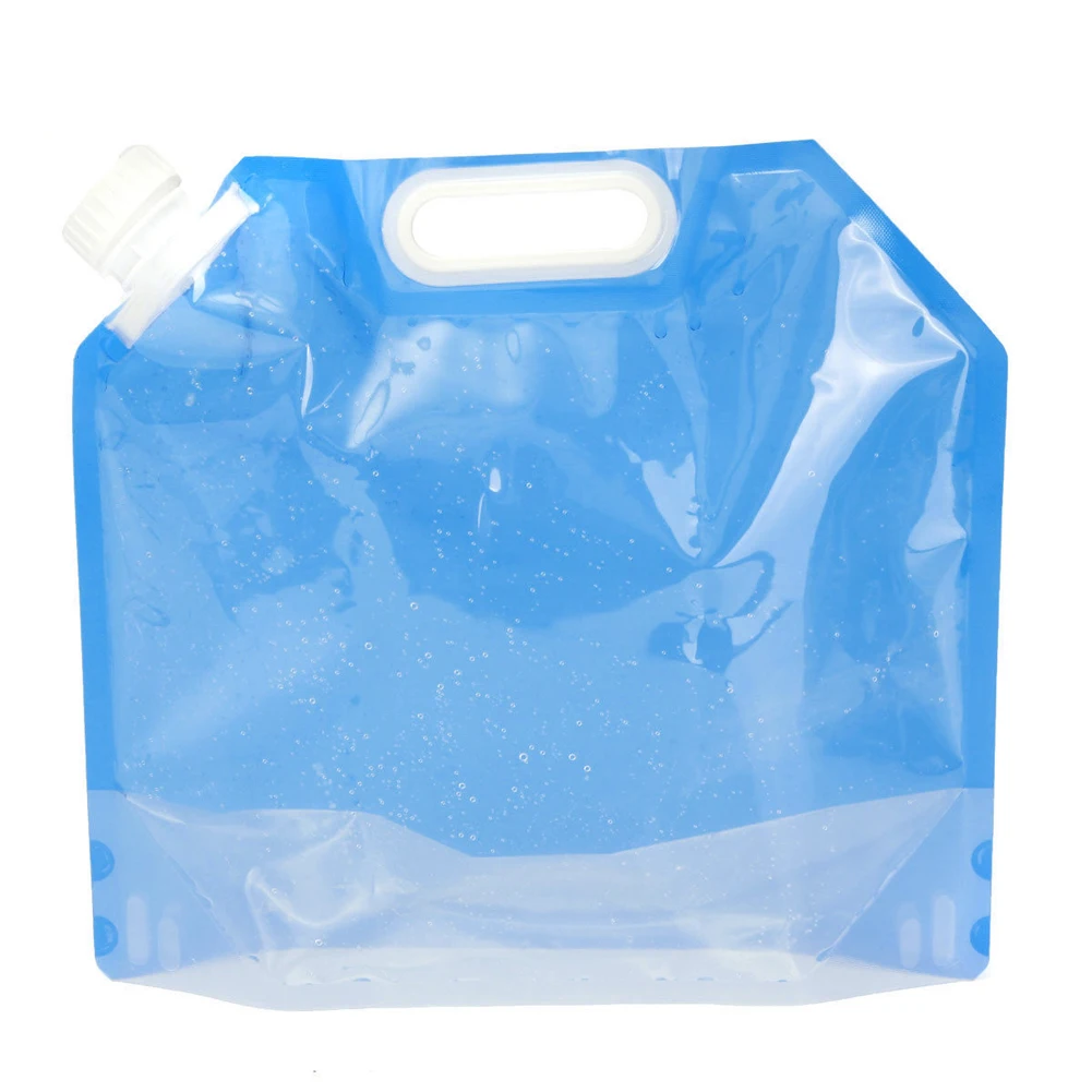 접이식 물통 가방, 5L 물 저장 가방, 손잡이가 있는 휴대용 물통, 배낭용 야외 보관 물병