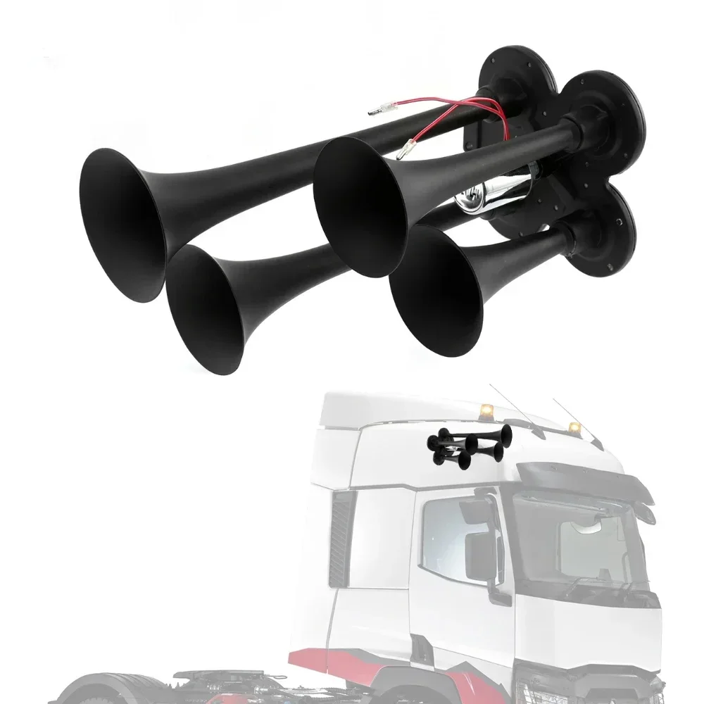 Universal 12V/24V Claxon Air Horns 150db Powerful Volume Tuned Train Horn Sound Super Loud for cars Trucks Boats Motorcycles