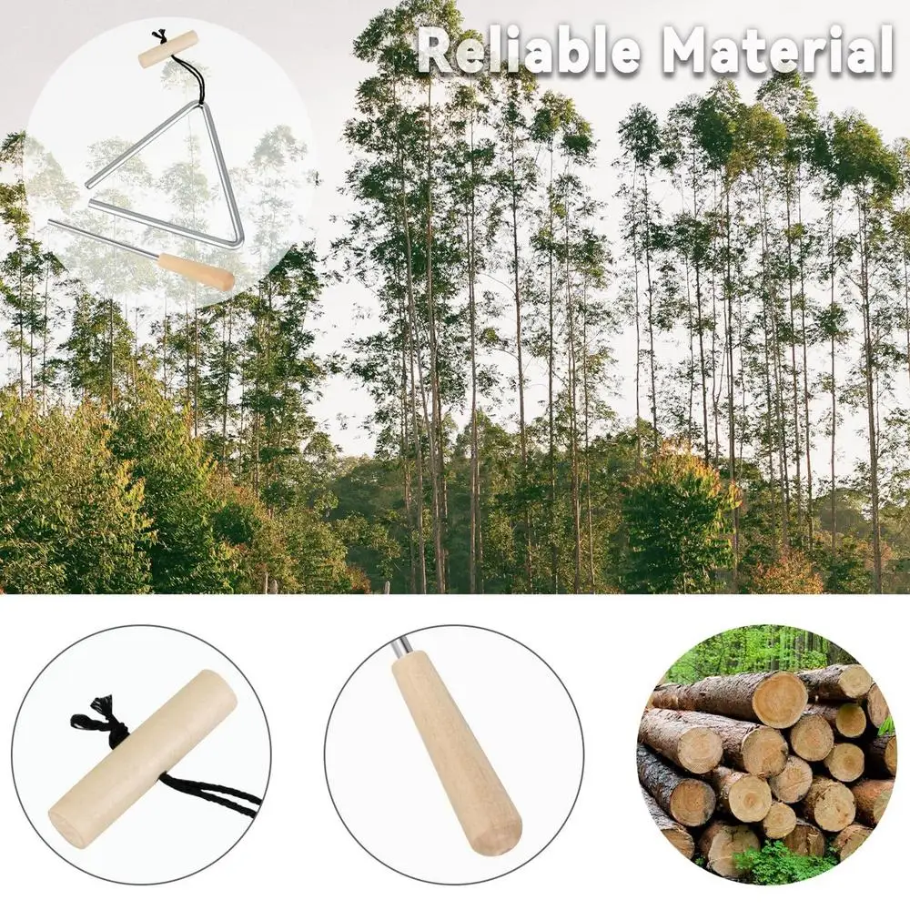 Music Triangle Instrument Music Hand Instrument Steel Triangle Steel Triangle Percussion Bell With Strikers For Rhythm Education