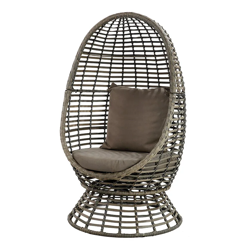 

patio furniture garden swivel steel PE rattan chair
