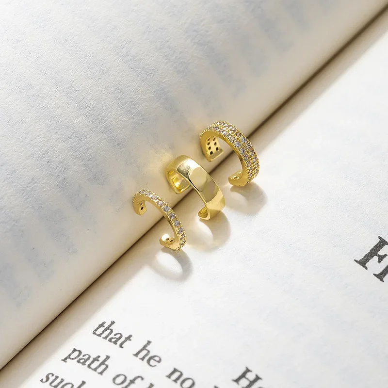 Clip Earrings LATS Delicate Zircon Cute Female Buckle Ear Cuff No Piercings Fake Cartilage Ear Women Fashion Jewelry