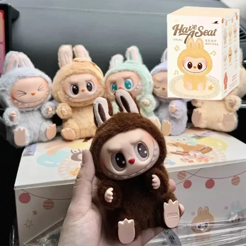 1:1High Quality Macaron 2nd The Monsters Labubu Sitting Party Vinyl Plush Decorative Surprise Box Doll Collection Gift 3
