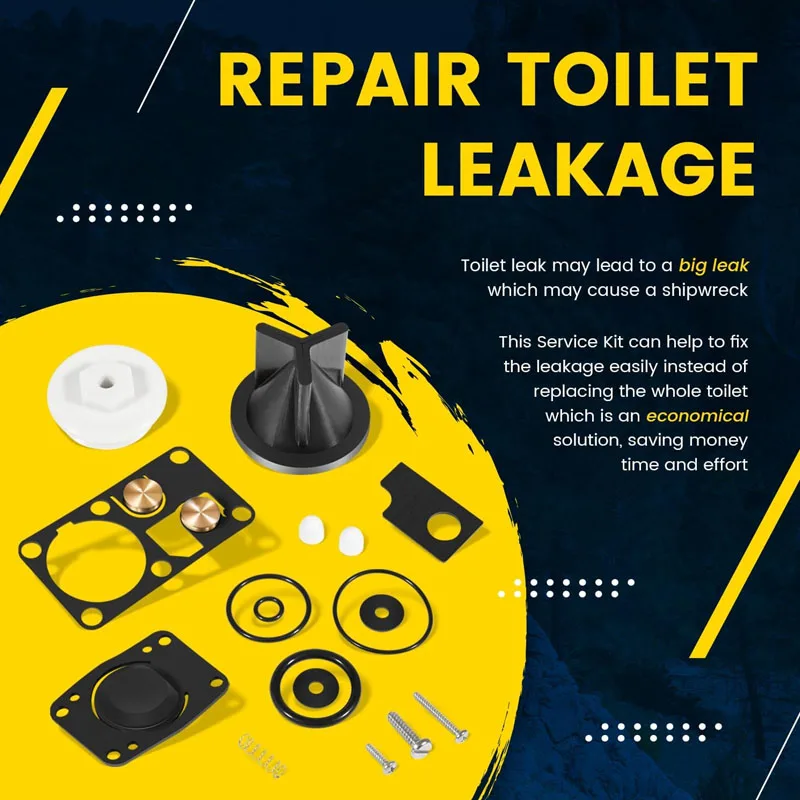 29045-2000 Marine Manual Toilet Service Kit Compatible with Jabsco Manual Toilet Models 29090-2 and 29120-2 ,(1998 and 2007)