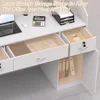 Reception Desk with Counter, Modern Front Table Equipped Lockers & Storage Shelves, 48-inch Checkout Counter with DIY Stripe 6