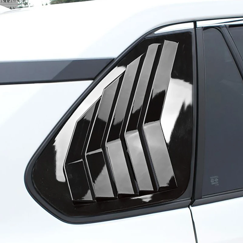RearWindowLouvreGlassShutterCoverTrimStickerCarbonFiber