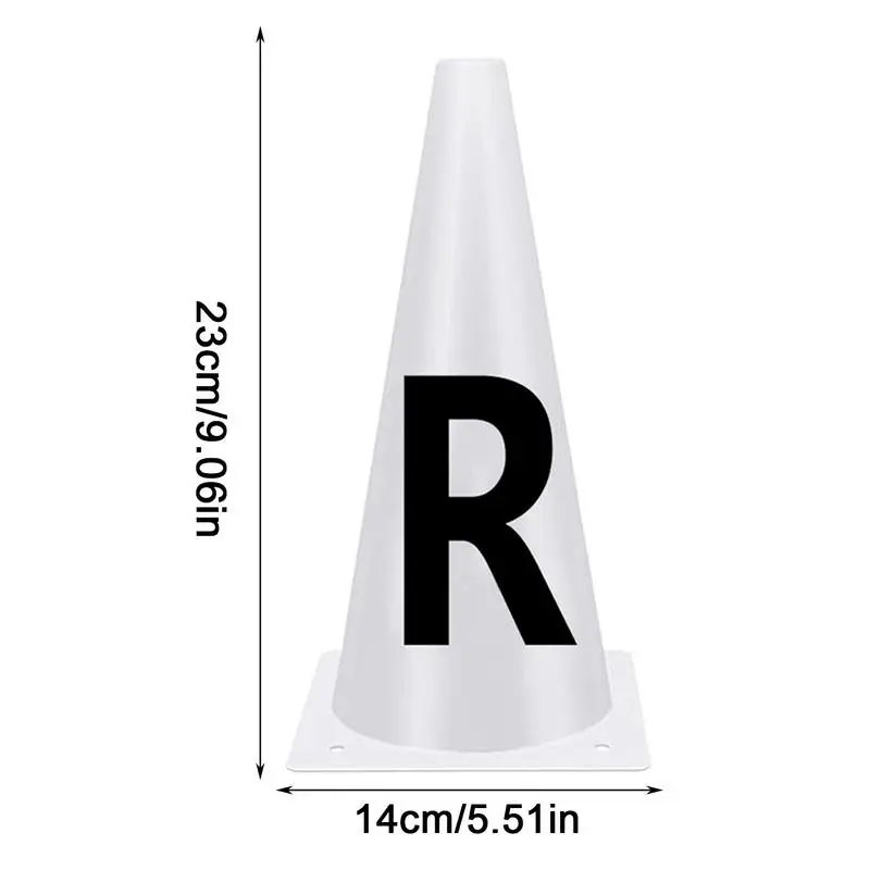 Equestrian Cones For Sports Training White Dressage Cones With Letters Sports Training Cones Horse Training Equipment For Sports 5