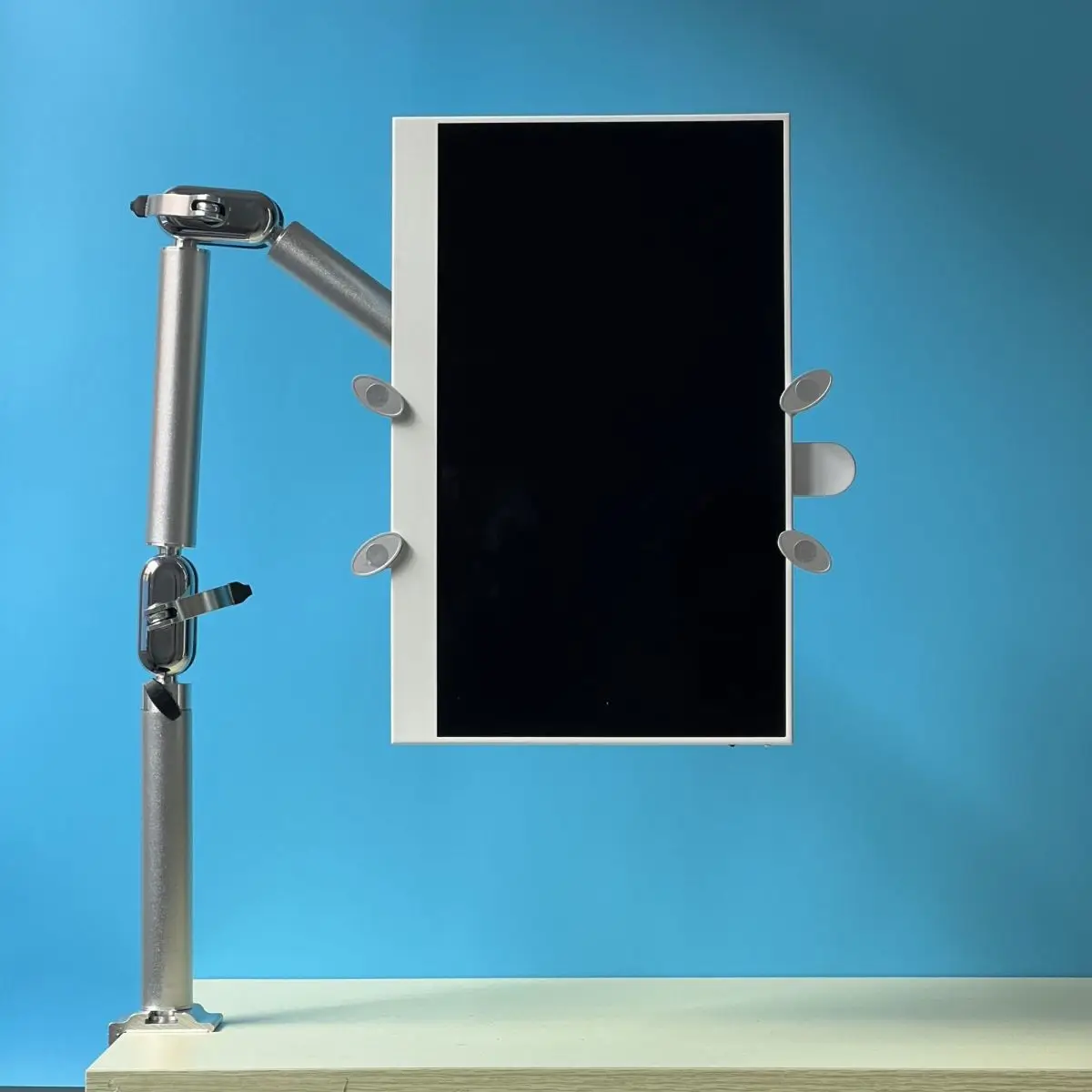 Suporte do Monitor Portátil Braço de Liga de Alumínio Desktop Clamp Mount 12 a 17.3 Polegadas Display Prateleira Ajustável - Imagem 6