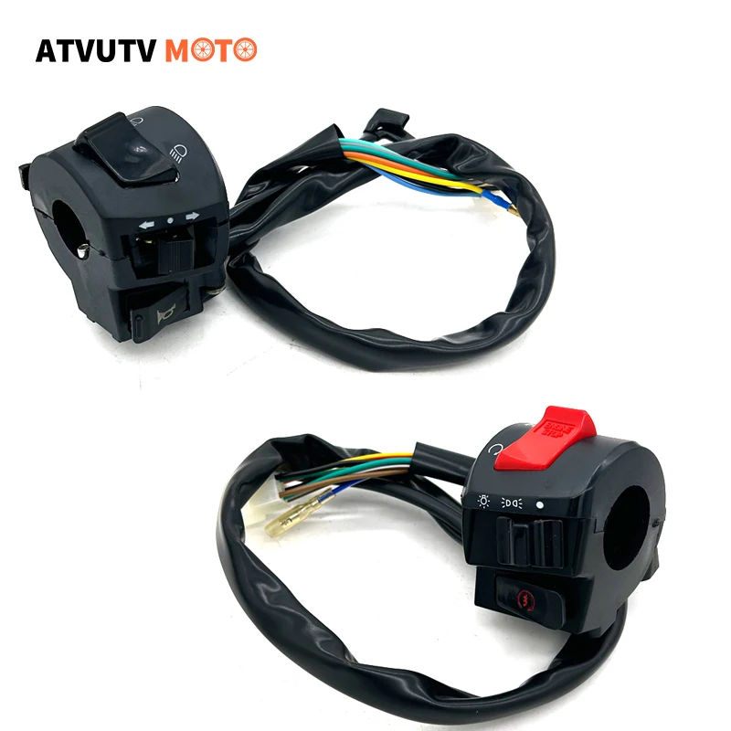 MOTOKU Par 7/8 22 Mm Manillar De Motocicleta Botón De Bocina
