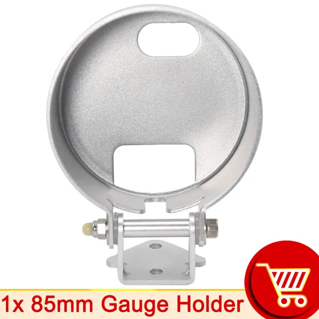 HD 85mm voltmetre voltaj göstergesi Alarm çok fonksiyonlu göstergesi ile yakıt seviyesi su sıcaklığı yağ basınç ölçer araba tekne deniz için