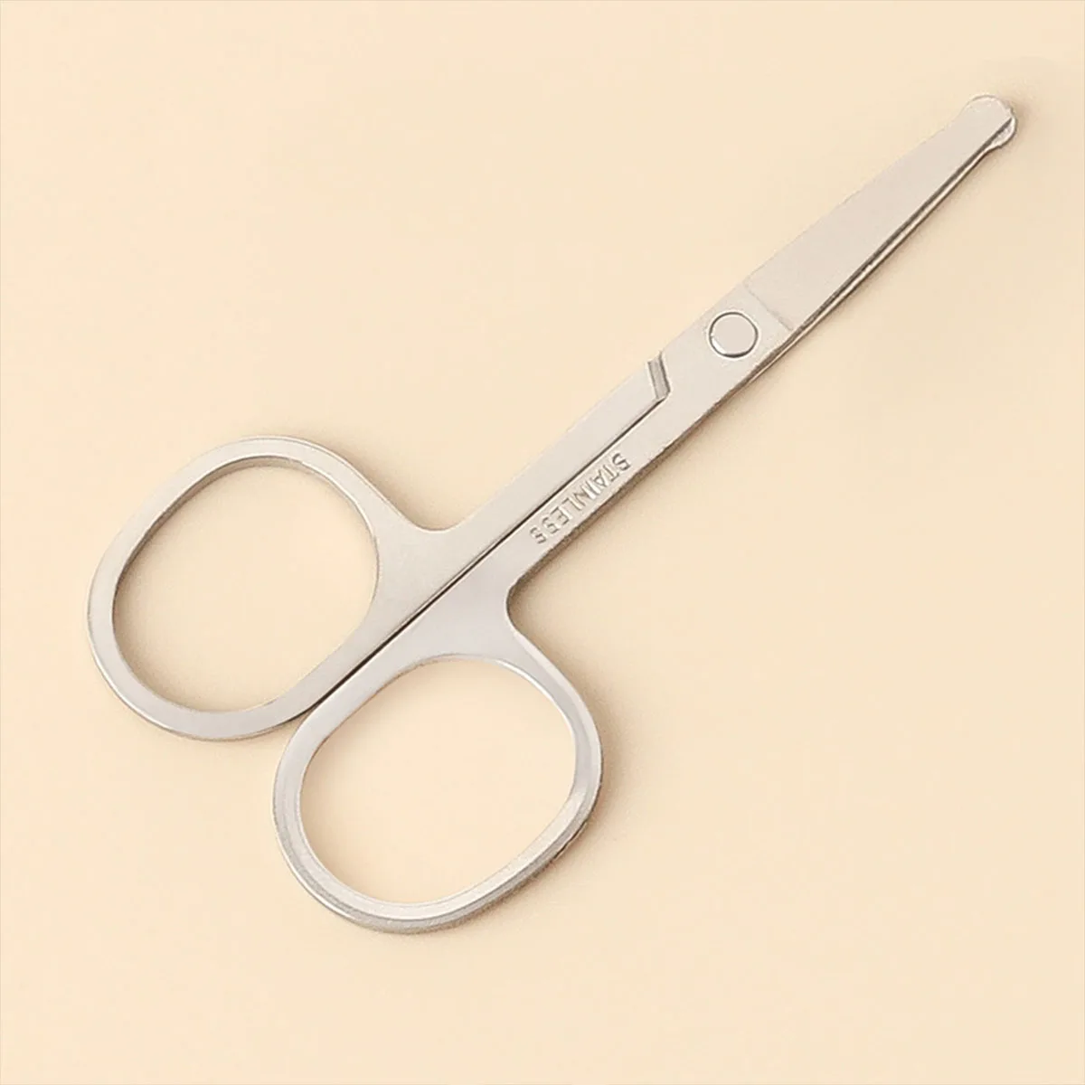 1pc Stainless steel round nose hair trimming scissors, specially designed for precise nose hair trimming 4