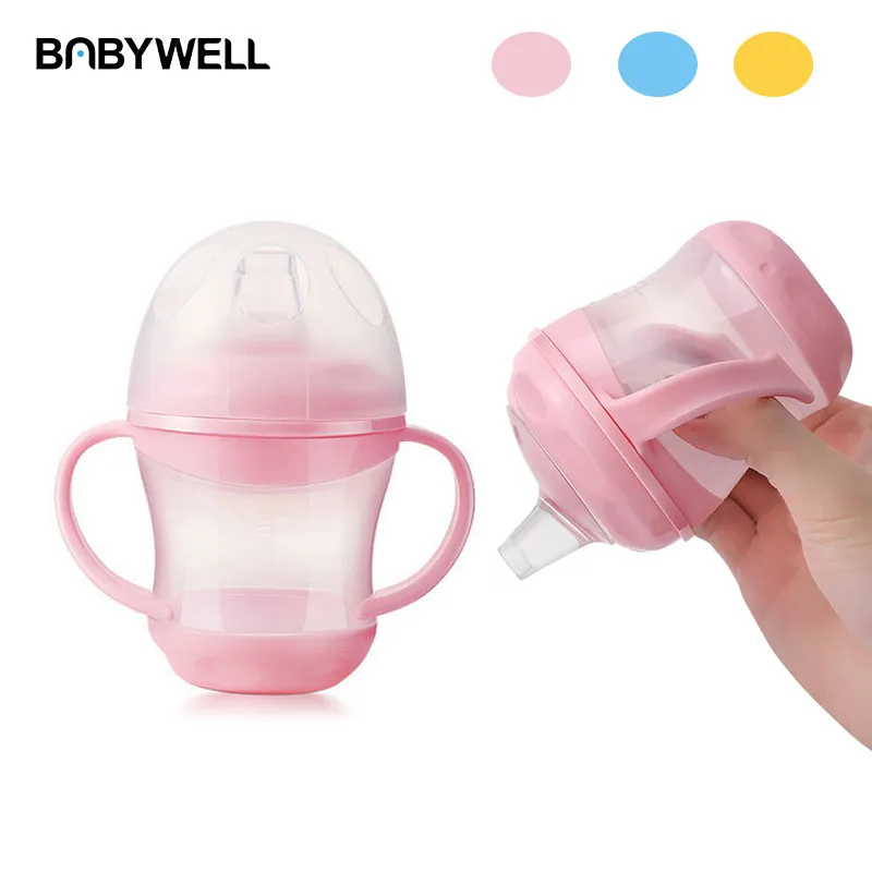 

160ml Infant Baby Feeding Bottles Leak-proof Silicone Nipple Drinking Cup Wide-Caliber Feeding Bottles For Baby Kids Feeding Cup