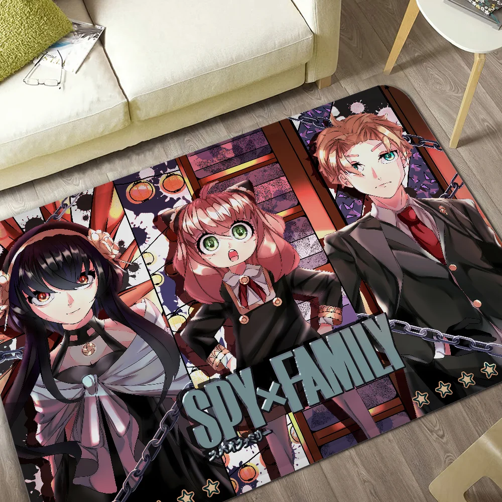 Spy x Family Room Mats Anti-slip Absorb Water Long Strip Cushion Bedroon Mat Household Carpets 3