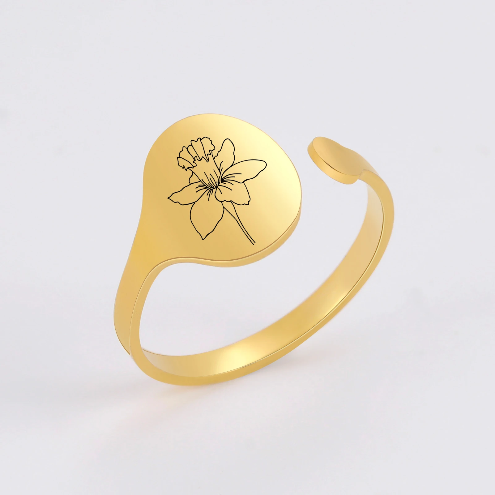 Wildflower Jewelry Rings Ring Wildflowers Silver Engraved Flowers