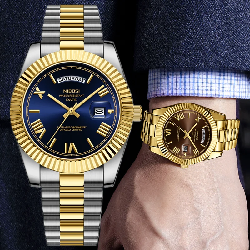 NIBOSI Watch Men Date Sports Waterproof Business Luminous Man Wristwatch Top Brand Luxury Men's Quartz Watches Relogo Masculino