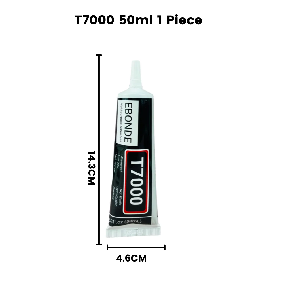 High-Precision Black Adhesive Glue with Precision Applicator Tip, Available in Multiple Sizes
