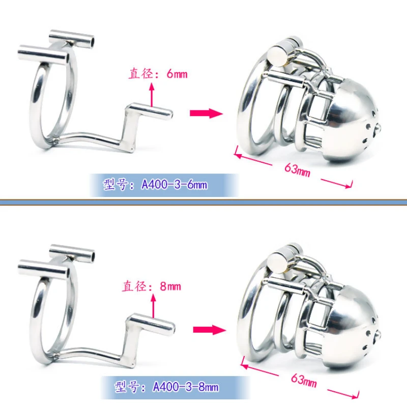 Male Chastity Cage Permanent Through Hole PA Piercing Stainless Steel Chastity Locks sex toi for man penis chastity cage chastity lock sex toy