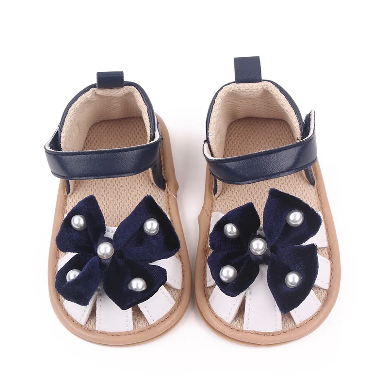 Citgeett Summer Infant Baby Toddler Girls Sandal PU leather Bowknot Non-slip Flat Shoes for Casual Daily