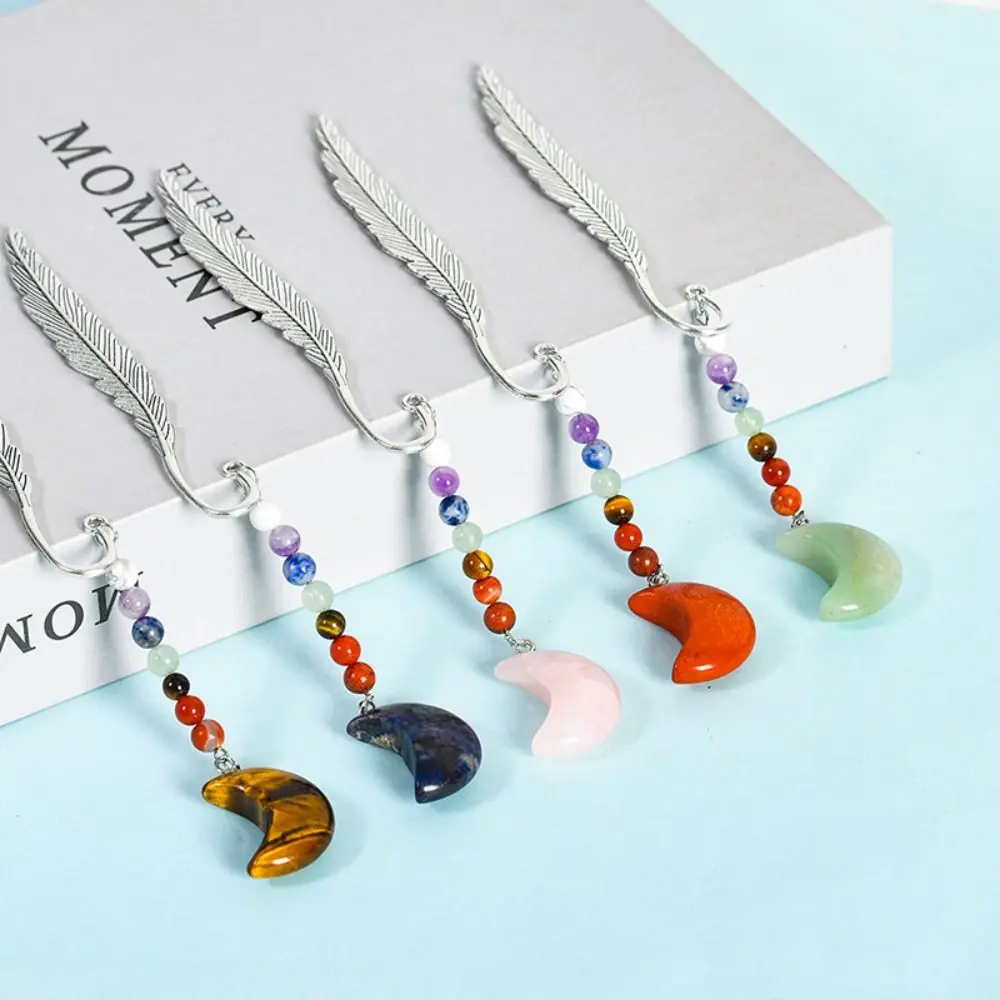 

Pagination Mark Healing Stone Bookmark Book Paginator Reading Bookmark Pendent Page Mark Book Clip Feather