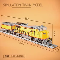 City Technical Remote Control Diesel locomotive AC6000CW Building Block Model Orient Express Train Bricks Toy Kid Christmas Gift 5