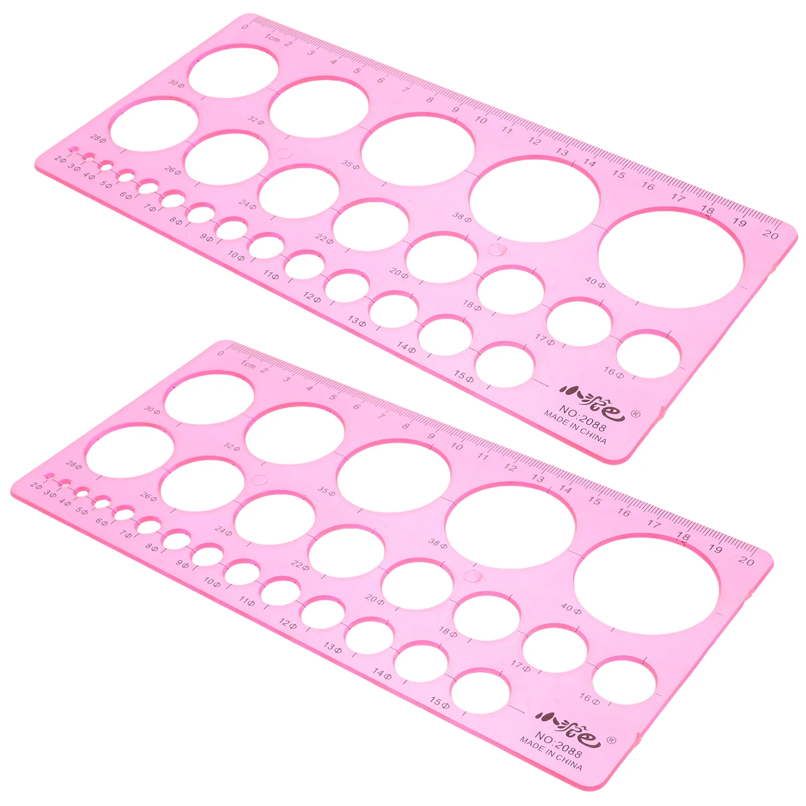 

2 Pcs Citrus Diameter Measuring Ruler Blueberry Cherry Measurement Plastic Gauge for