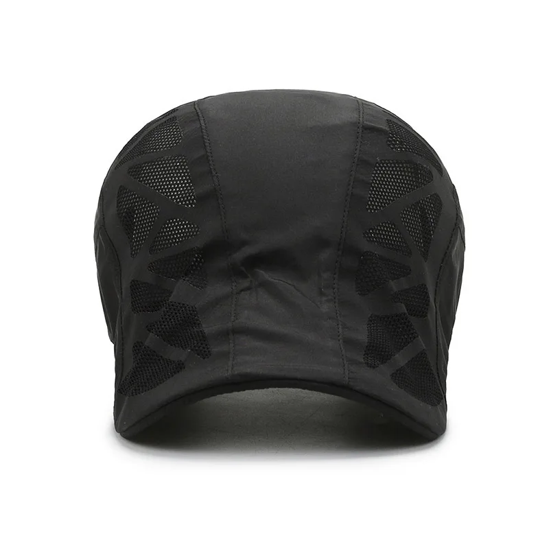 Sports Sun Hats Golf Caps Summer Sports Mens Sun Hats Breathable Mesh Quick-drying Visor Caps Outdoor Gorro Hombre Boina Golf Hat Fashion Solid Flat Cap