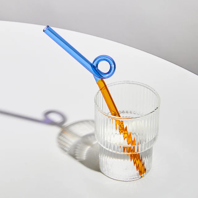 Grazy Artistry Glass Straws Twist Reusable Straws Heat ...
