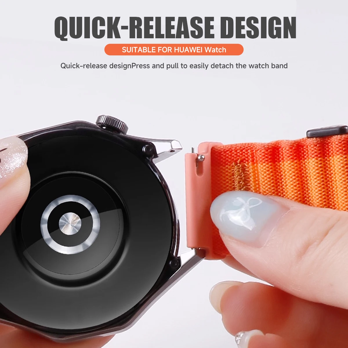 Woven Nylon QuickFit Strap Bracelet, 20mm/22mm/26mm