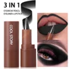 Black Lip Liner Pen Multi-functional Matte Purple White Brown Red Gradient Lipstick Contouring Tint Eyeshadow Eye Liner Pencil 1