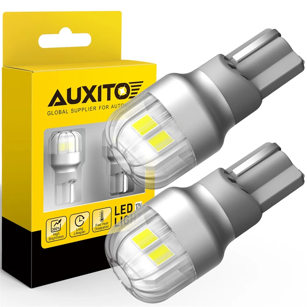 AUXITO 2x T15 LED W16W Auto Bulbs Canbus Error Free LED Backup Light