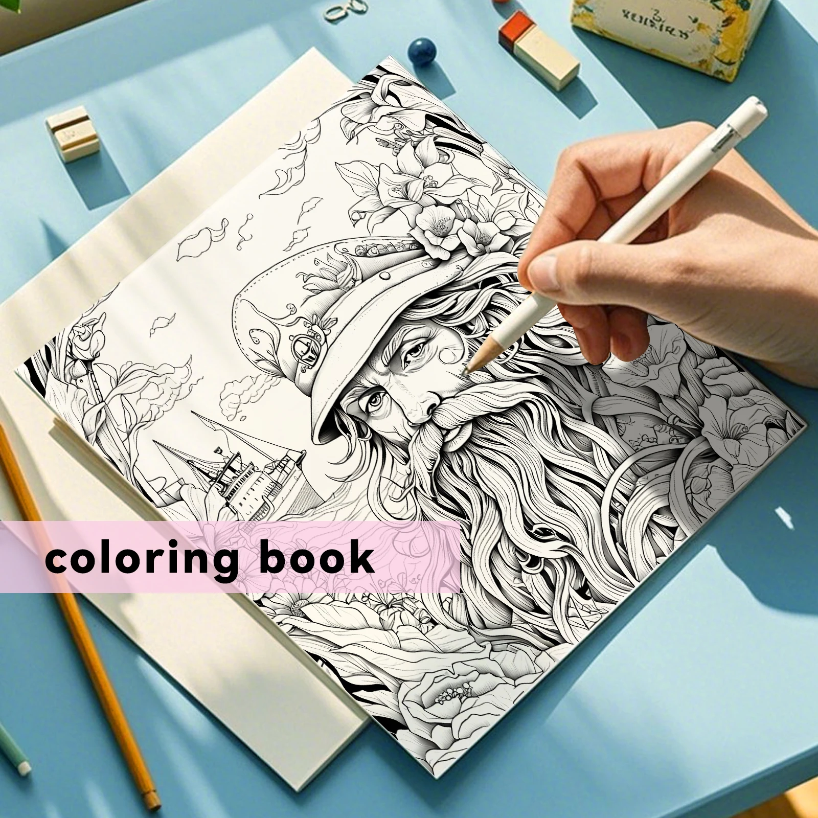 Lost Seas Coloring Book 24 Page Adult Picture Books Gift Birthday Party Relieve Stress Kill Time Graffiti Painting Drawing Art 6