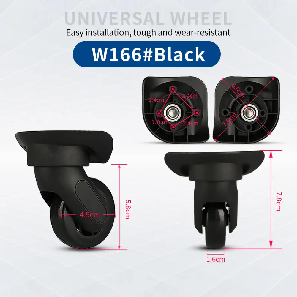 Hongsheng Suitcase Universal Wheel Trolley Case Wheel Accessories Password Travel Mute Universal Wheel Repair and Replacement