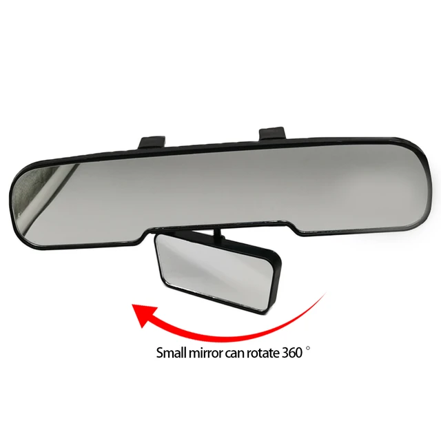 2 In 1 Rotatable Car Mirrors Double Rearview Mirror Child View