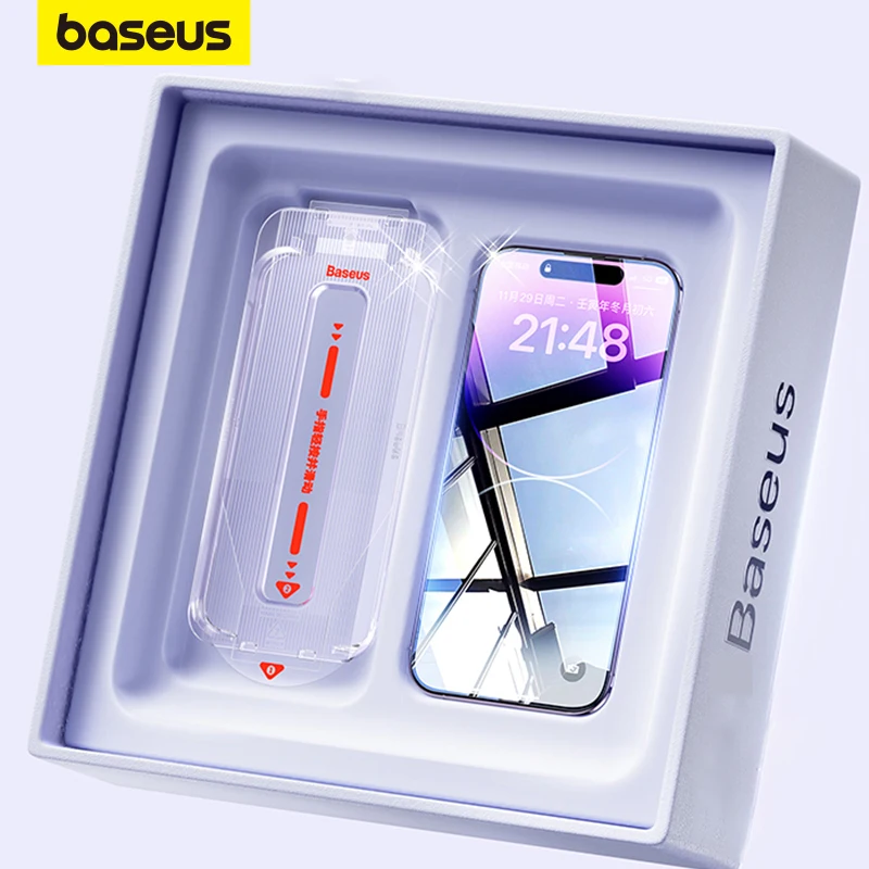 Baseus 0.4mm Corning Tempered Glass for iPhone 14 13 12 11 Pro Max Screen Protector for iPhone