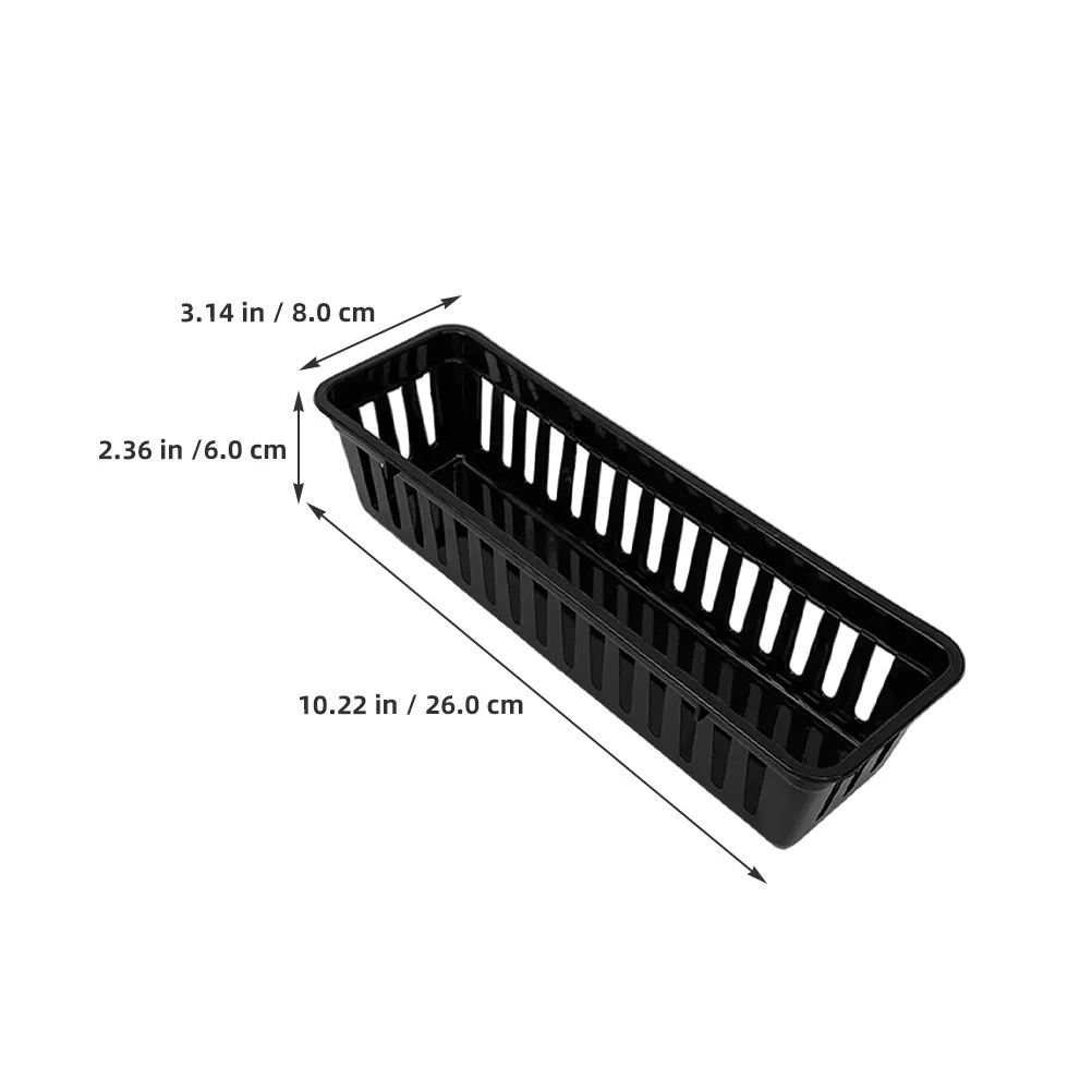 12Pcs 책상 정리 바구니 플라스틱 연필 보관 용기 학교 용품을위한 교실 문구 트레이 연필 바구니