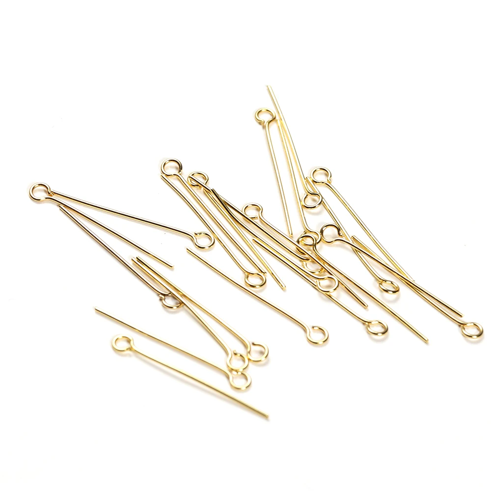 Eye Pins Hooks 0.6mm Stainless Steel 20/30mm 100Pcs For Handmade Crafts Jewelry Making
