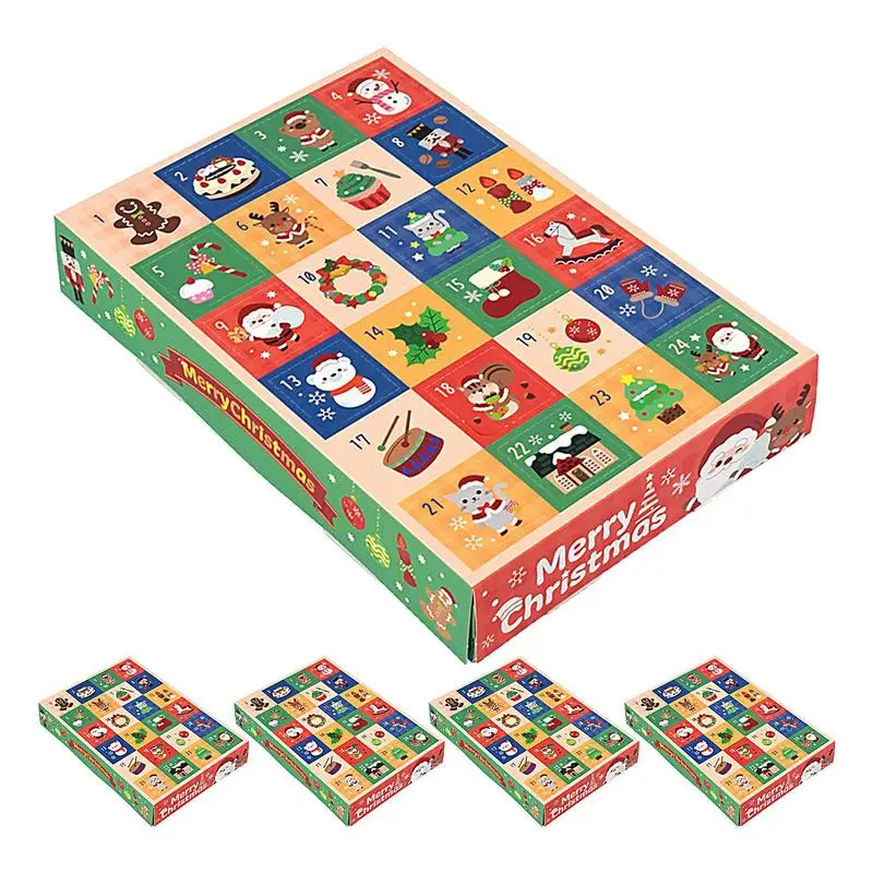 5Pcs Christmas Surprise Empty Blind Box 24 grids Child Countdown Advent Calendar
