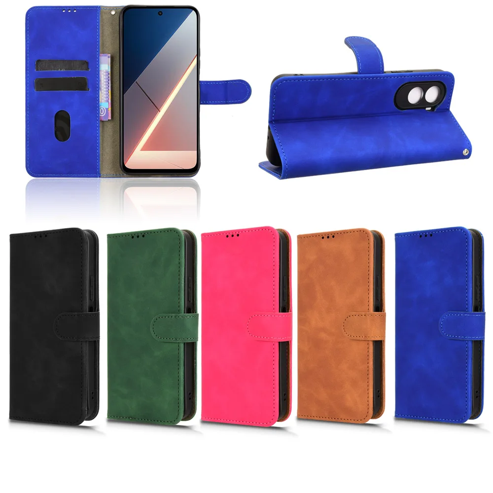 Luxury Leather Flip Wallet Case - Retro Skin with Magnetic Full Cover