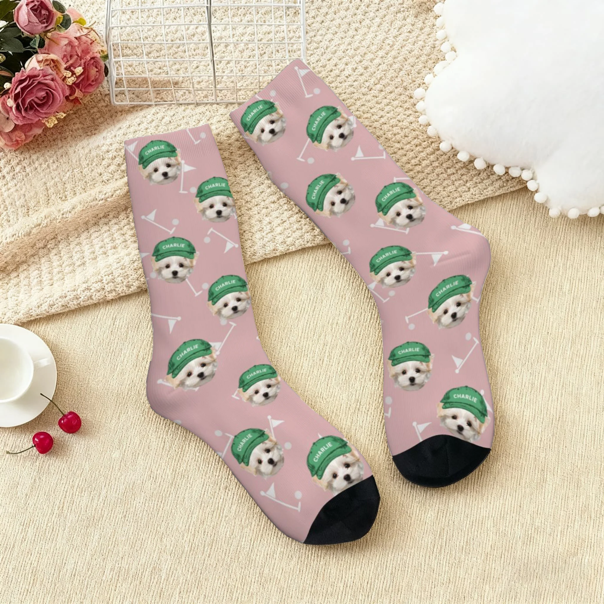 Personalized Pet Photo Socks - Custom Gift for Pet Lovers, Cat & Dog Dads