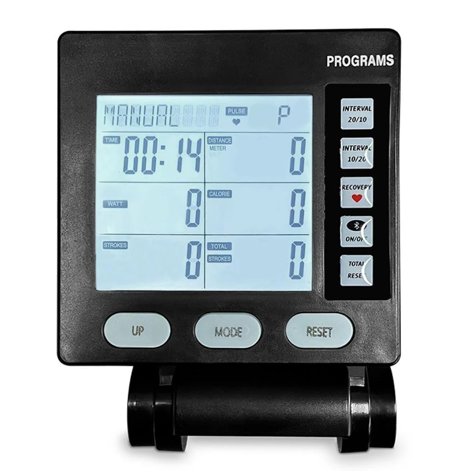 Moniteur Rameur Multifonction LCD - Compteur Sans Fil Temps Distance Calories Pour Rameur à Vent