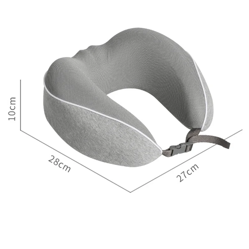 1 PCS Memory Foam Neck Pillow Comfortable Breathable Cover Machine Washable Airplane Travel Pink