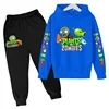 New Cartoon Plants vs. Zombie Clothing Autumn And Winter Children'S Clothes Long-Sleeved Suit Kids Sportswear Hoodie Costume Set 1