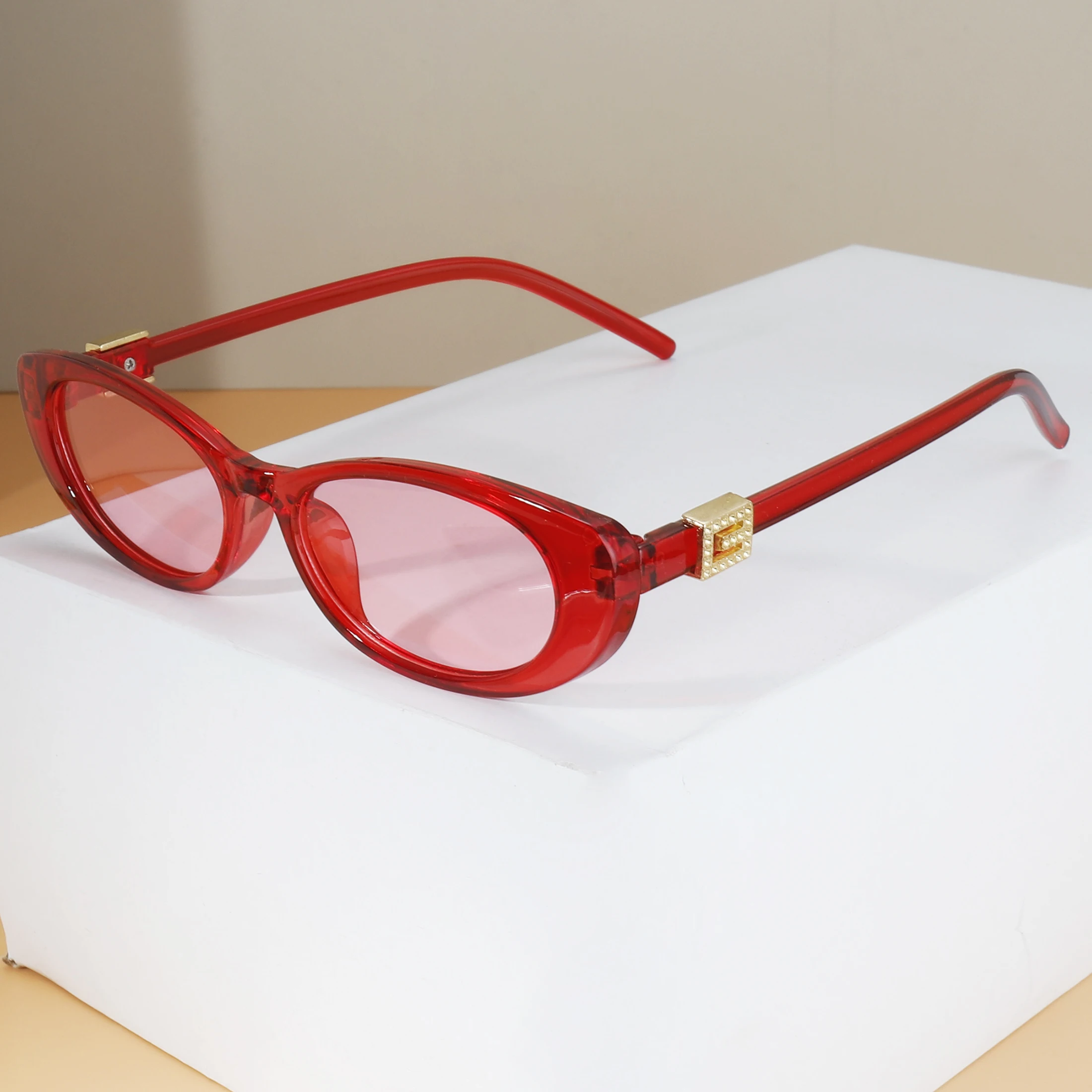 1 Stück/4 Stück Sexy Katzenaugen-Sonnenbrille für Damen Luxusmarke Kleiner Rahmen Sonnenbrillen für Frauen Mehrfarbige Gläser Sommer-Reisebrillen – Detail 13