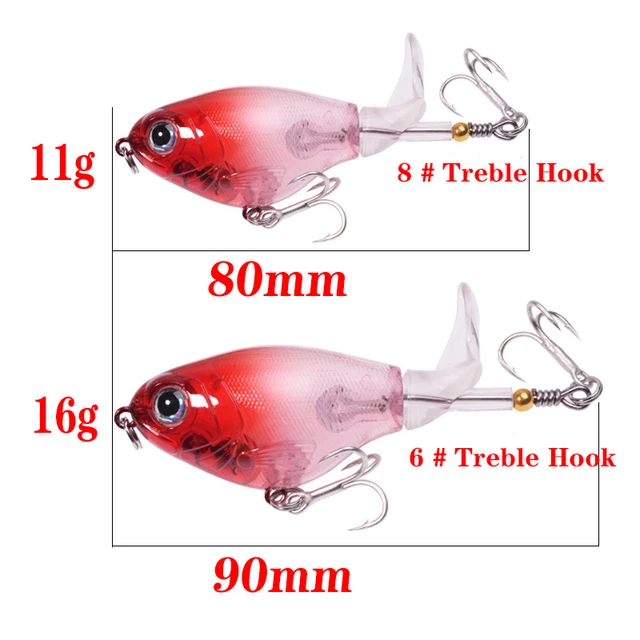 1Pcs Plopper Fishing Lure Catfish Lures For Fishing Tackle Floating  Rotating Tail Artificial Baits Crankbait 11.5g / 16g